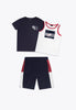 3-Piece Jersey Set: T-Shirt, Top and Shorts